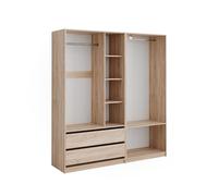 Armoire à vêtements Elmo, 180x200cm Lot de 2, Sonoma, Vicco 50207