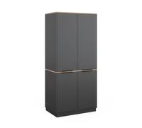 Vicco Armoire Betti, Anthracite/Chêne, 82 x 179 cm avec 4 Portes