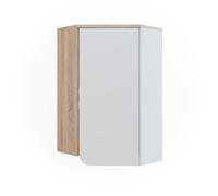 Vicco Armoire d'angle Suspendue Karen, Sonoma/Blanc, 42.4x75cm, pour Montage Mural et combinable avec d'autres modules Karen