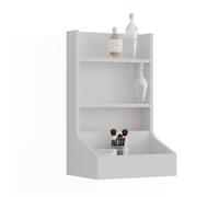 Vicco Armoire d'appoint Sherry, Blanc, 40x65cm avec 3 Compartiments de Rangement