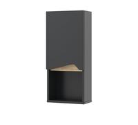 Vicco Armoire de Marelle, Anthracite/Anthracite, 30 x 67 cm avec Porte et Compartiment Ouvert