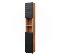 Vicco Armoire de Salle de Bain Irma Anthracite nid d'abeille 30x192cm