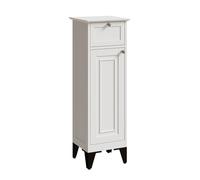 Vicco Armoire de Salle de Bain Vanity, Blanc, 32x92cm avec tiroir, pour Le Rangement des Accessoires de Salle de Bain et des Serviettes