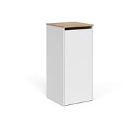 Vicco Armoire de Salle de Bain Viktor, Blanc/Artisan, 40.2x88.2cm avec Panier à Linge, avec Panier à Linge intégré pour Un Rangement Discret