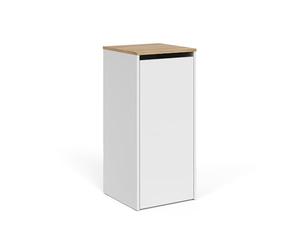Vicco Armoire de Salle de Bain Viktor, Blanc/Artisan, 40.2x88.2cm | avec panier à linge, avec panier à linge intégré pour un rangement discret