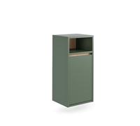 Vicco Armoire de Salle de Bain Viola, Vert/Artisan, 38x80cm avec Panier à Linge, avec Panier à Linge Amovible pour Le Rangement