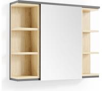 Vicco armoire de toilette Aquis, 79 x 64 cm, Anthracite/Sonoma