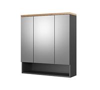 Vicco Armoire de toilette Miroir de salle de bains Miroir mural Eden anthracite artisan Salle de bains 3 Portes