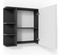 Vicco armoire de toilette Fynn, 80 x 64 cm, Anthracite/Blanc