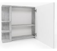 Vicco Armoire de Toilette Fynn, Béton/Blanc, 80 x 64 cm