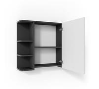Vicco Armoire de Toilette Fynn, Anthracite/Blanc, 80 x 64 cm