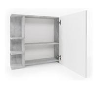 Vicco Armoire de Toilette Fynn, Béton/Blanc, 80 x 64 cm