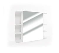 Vicco Armoire de Toilette Fynn, Blanc, 79.6x64cm, avec Miroir et étagères Ouvertes pour Montage Mural