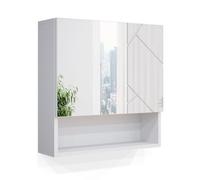 Vicco Armoire de Toilette Irma, Blanc Haute Brillance, 54x55cm