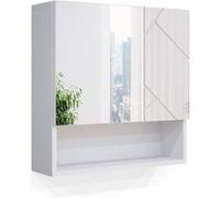 Vicco Armoire de Toilette Irma, Blanc Haute Brillance, 54 x 55 cm