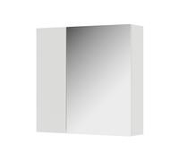 Vicco Armoire de Toilette Leopold, Blanc, 60x59.2cm avec étagères et 1 Porte Miroir
