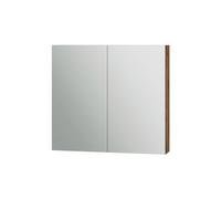 Vicco Armoire de Toilette Lotta, Chêne, 79.7x73.2cm avec 2 Portes, pour Montage Mural avec Miroir intégré et espaces de Rangement