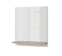 Vicco Armoire de Toilette Marelle, Blanc/Chêne Artisan, 60 x 67 cm avec étagère