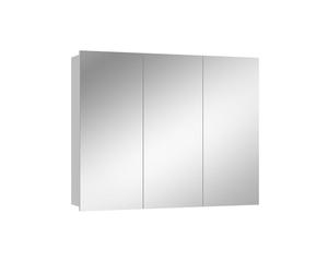 Vicco Armoire de Toilette Sola, Blanc, 100x79.8cm avec 3 Portes, adapté au Montage Mural pour Un Espace de Rangement supplémentaire