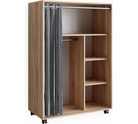 Vicco armoire Doros, 100 x 146.6 cm ouvert sur roulettes, Sonoma