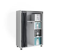 Vicco Armoire Doros, Blanc, 100 x 146.6 cm avec Boxes Pliables