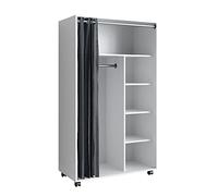 Vicco Armoire Doros, Blanc, 100 x 168 cm avec roulettes