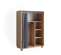 Vicco Armoire Doros, Sonoma, 100 x 146.6 cm Ouvert sur roulettes