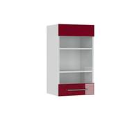 Vicco Armoire en Verre Fame-Line, Rouge Bordeaux Haute Brillance, 40cm, à Combiner avec d'autres modules de la série Fame-Line
