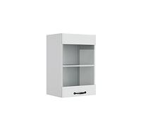 Vicco Meuble de Cuisine Haut vitré R-Line, Blanc Campagne/Blanc, 40 cm