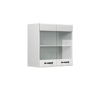 Vicco Armoire en Verre R-Line, Blanc Campagne, 60cm, pour Une Combinaison Libre au Sein de systèmes de Cuisine modulaires