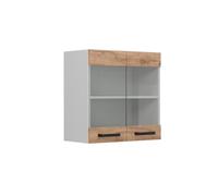 Vicco Armoire en Verre R-Line, Chêne de Force doré, 60cm, pour Une Combinaison Libre au Sein de systèmes de Cuisine modulaires