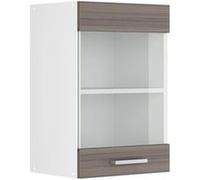 Vicco Meuble de Cuisine Haut vitré R-Line, Gris/Blanc, 40 cm