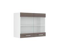 Vicco Armoire en Verre R-Line, Gris Noble, 80cm, pour Une Combinaison Libre au Sein de systèmes de Cuisine modulaires