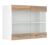 Meuble de cuisine haut vitré R-Line, 80 cm, Sonoma, Vicco
