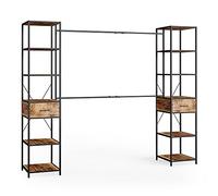 Vicco Armoire Fyrk, Chêne Rustique/Noir, 180 x 187 cm