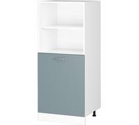 Vicco Armoire haute universelle R-Line, 60 cm avec étagères ouvertes, et porte, Bleu-gris/Blanc