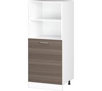 Vicco Armoire haute universelle R-Line, 60 cm avec étagères ouvertes, et porte, Gris/Blanc