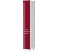 Vicco Armoire Haute Universelle R-Line, Rouge Bordeaux Haute Brillance/Blanc, 30 cm avec Portes