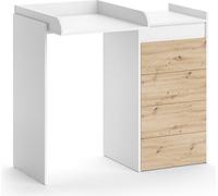Vicco armoire machine à laver Alf, 116 x 98 cm avec 4 tiroirs, Blanc/Chêne
