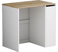 Vicco Armoire machine à laver Lavik, 93.5 x 88.5 cm avec 3 compartiments, Blanc/Blanc