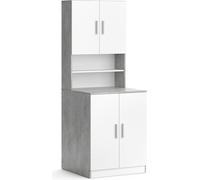 Armoire pour machine à laver "Liana" Béton/Blanc Vicco