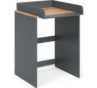 Vicco Armoire machine à laver Viktor, 68x88.2cm 2 pièces avec matelas à langer, Anthracite/chêne doré