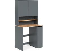Vicco Armoire machine à laver Viktor, 93.6x88.2cm 2 pièces avec étagère, Anthracite/chêne doré