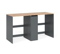 Vicco Armoire Machine à Laver Viktor, Anthracite, 159.8x88.2cm | 1 Porte · 3 compartiments · Pour machine à laver & sèche-linge · Place pour lessive · Surface de travail pratique