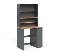 Vicco Armoire Machine à Laver Viktor, Anthracite/Chêne doré 93.6 x 88.2 cm | 1 Porte · 5 compartiments · Place pour lessive · Rangement bien organisé · Rangement vertical