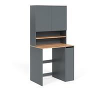Vicco Armoire Machine à Laver Viktor, Anthracite/chêne doré, 93.6x88.2cm 2 pièces avec étagère, Convient pour Le Rangement de lessive et de Serviettes