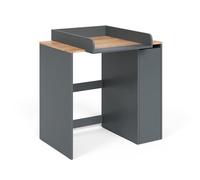 Vicco Armoire Machine à Laver Viktor, Anthracite/chêne doré, 93.6x88.2cm 2 pièces avec Plan à Langer, pour Le Rangement des lessives et comme Surface de dépose