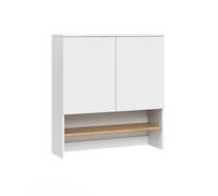 Vicco Armoire Machine à Laver Viktor, Blanc/Artisan, 93.6x100.4cm | 2 Portes · 3 compartiments · Rangement bien organisé · Place pour lessive · Au-dessus de la machine à laver