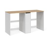 Vicco Armoire Machine à Laver Viktor, Blanc/Chêne Artisan, 159.8x88.2cm | avec 3 compartiments