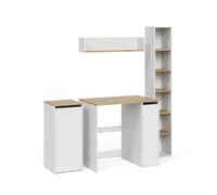 Vicco Armoire Machine à Laver Viktor, Blanc/Chêne Artisan, 30x188.6cm